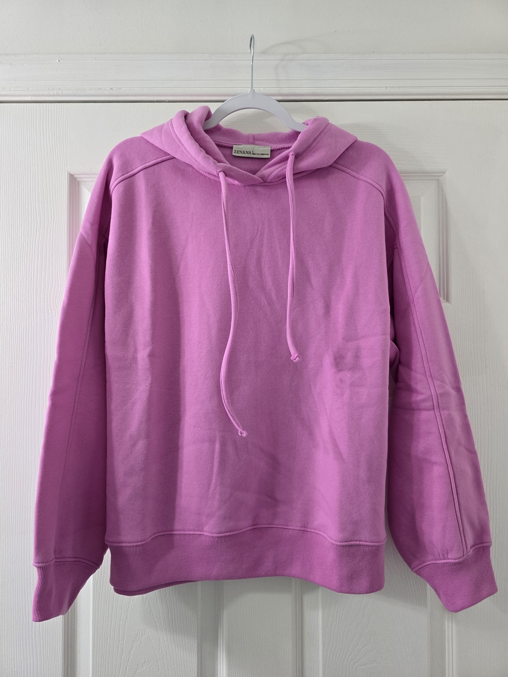 Zenana Pink Hoodie - Large